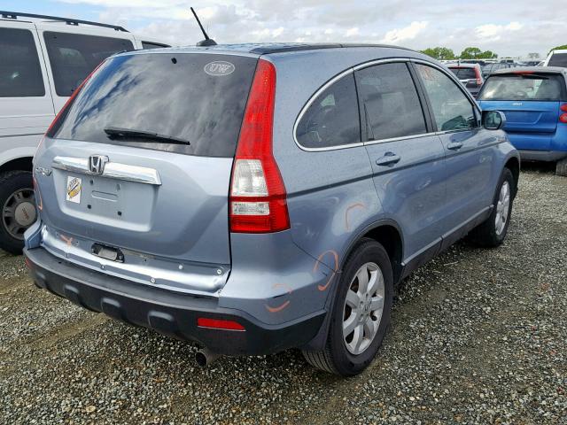 5J6RE38728L010528 - 2008 HONDA CR-V EXL BLUE photo 4