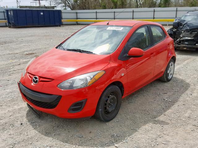 JM1DE1KYXE0172796 - 2014 MAZDA MAZDA2 SPO RED photo 2