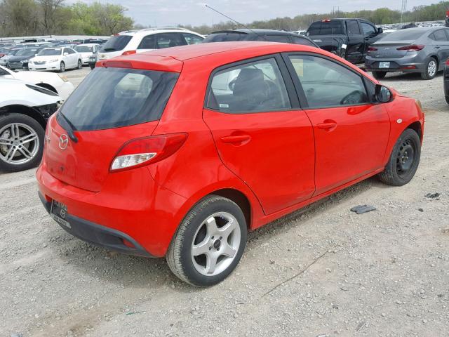 JM1DE1KYXE0172796 - 2014 MAZDA MAZDA2 SPO RED photo 4