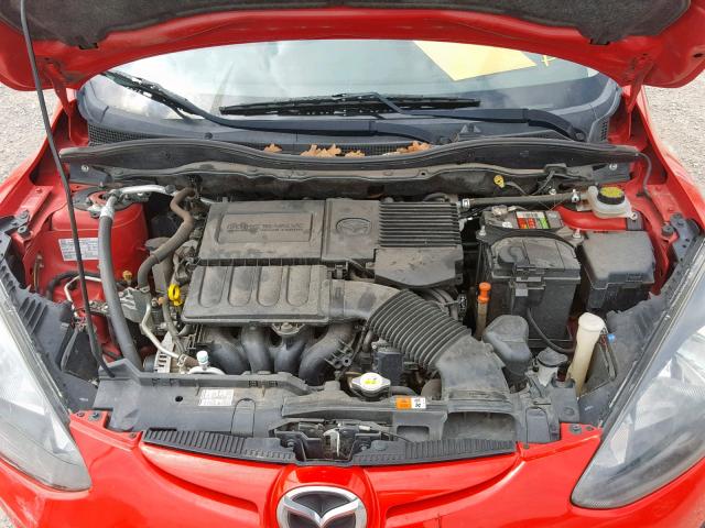 JM1DE1KYXE0172796 - 2014 MAZDA MAZDA2 SPO RED photo 7