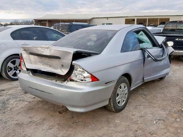 1HGEM22134L038808 - 2004 HONDA CIVIC DX V SILVER photo 4