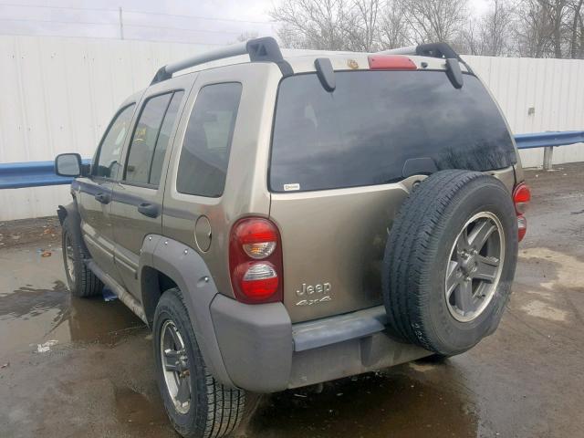 1J4GL38K65W685195 - 2005 JEEP LIBERTY RE TAN photo 3