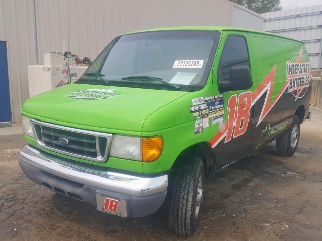 1FTSE34L15HA75489 - 2005 FORD ECONOLINE GREEN photo 2