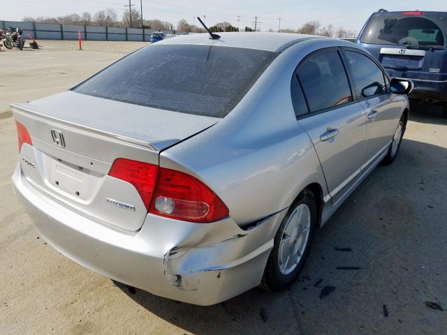 JHMFA36287S021581 - 2007 HONDA CIVIC HYBRID  photo 4