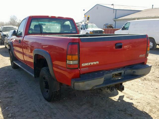 1GTHC24U04E151805 - 2004 GMC SIERRA C25 RED photo 3