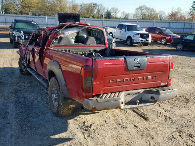 1N6ED29Y73C444748 - 2003 NISSAN FRONTIER C BURGUNDY photo 3