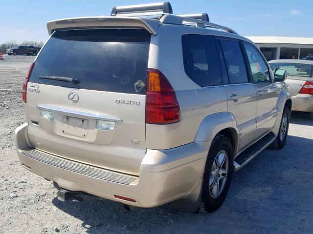 JTJBT20X460101881 - 2006 LEXUS GX 470 BEIGE photo 4