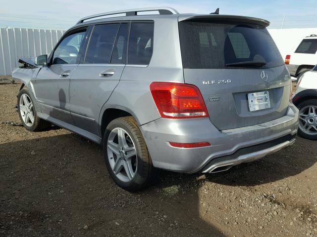 WDCGG0EB1EG290763 - 2014 MERCEDES-BENZ GLK 250 BL GRAY photo 3