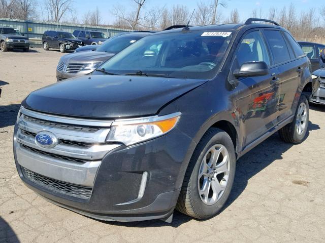 2FMDK3JC1DBC61563 - 2013 FORD EDGE SEL BLACK photo 2