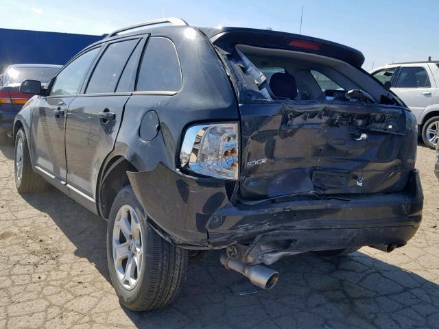 2FMDK3JC1DBC61563 - 2013 FORD EDGE SEL BLACK photo 3