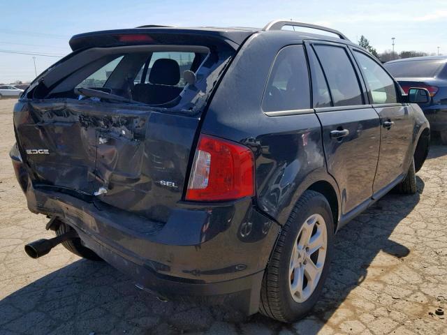 2FMDK3JC1DBC61563 - 2013 FORD EDGE SEL BLACK photo 4