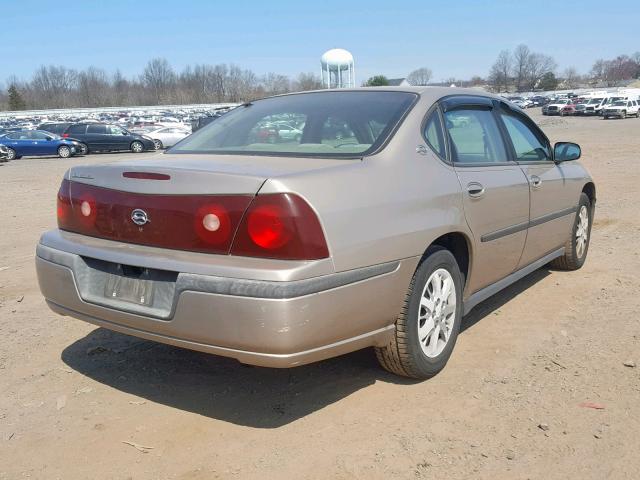 2G1WF55E219146913 - 2001 CHEVROLET IMPALA BEIGE photo 4