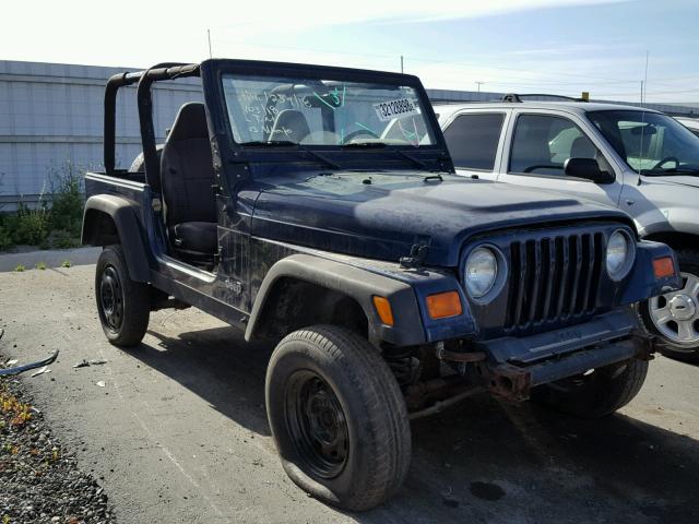 1J4FA49S5YP754723 - 2000 JEEP WRANGLER / BLUE photo 1