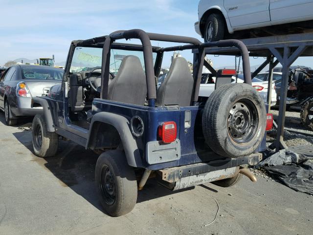 1J4FA49S5YP754723 - 2000 JEEP WRANGLER / BLUE photo 3