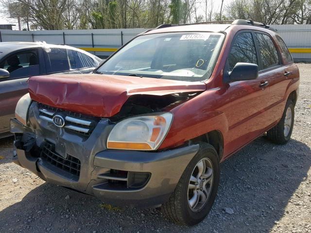 KNDJF723787471777 - 2008 KIA SPORTAGE E RED photo 2