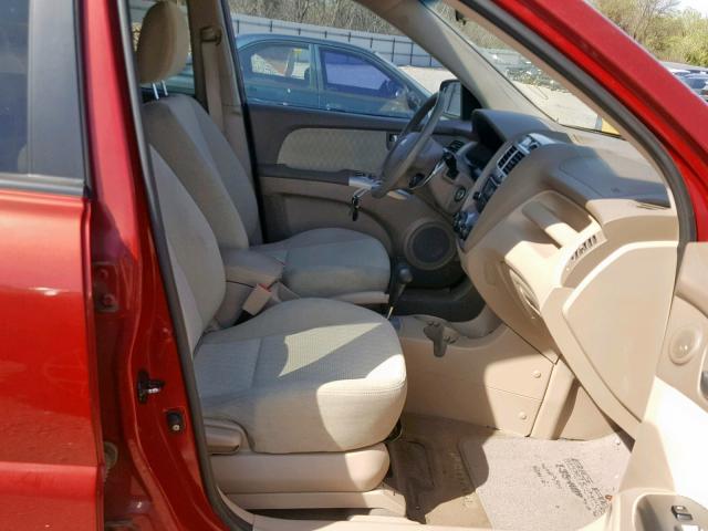 KNDJF723787471777 - 2008 KIA SPORTAGE E RED photo 5