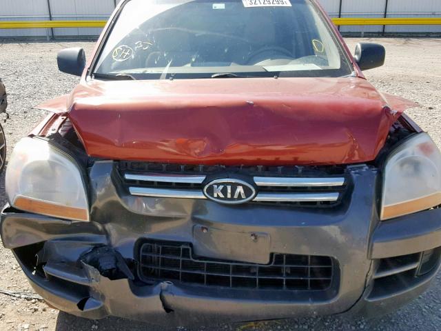 KNDJF723787471777 - 2008 KIA SPORTAGE E RED photo 7