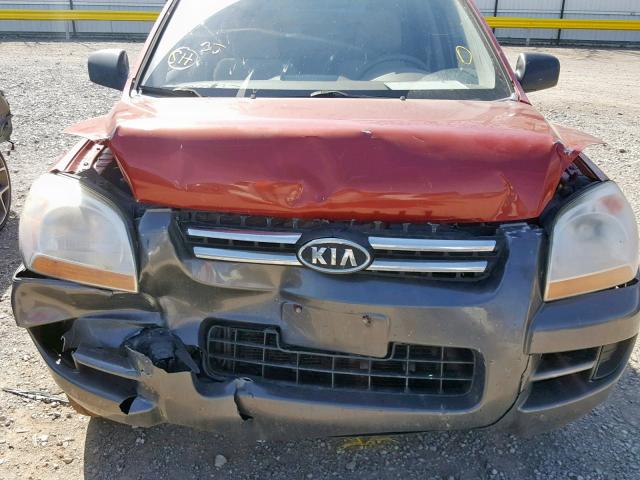 KNDJF723787471777 - 2008 KIA SPORTAGE E RED photo 9