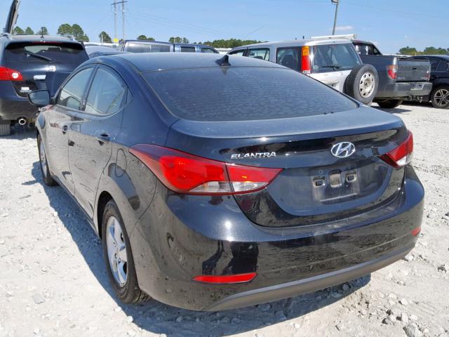 5NPDH4AE3FH651629 - 2015 HYUNDAI ELANTRA SE BLACK photo 3