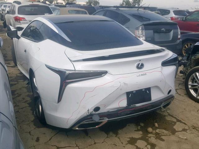 JTHHP5AY3JA000410 - 2018 LEXUS LC 500 WHITE photo 3