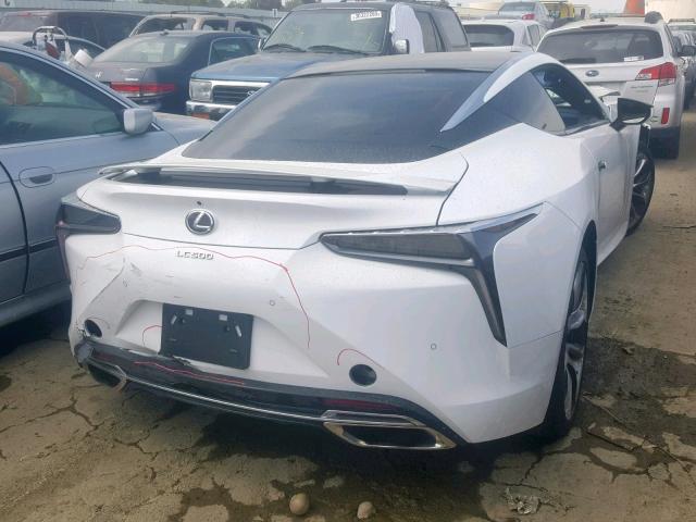 JTHHP5AY3JA000410 - 2018 LEXUS LC 500 WHITE photo 4