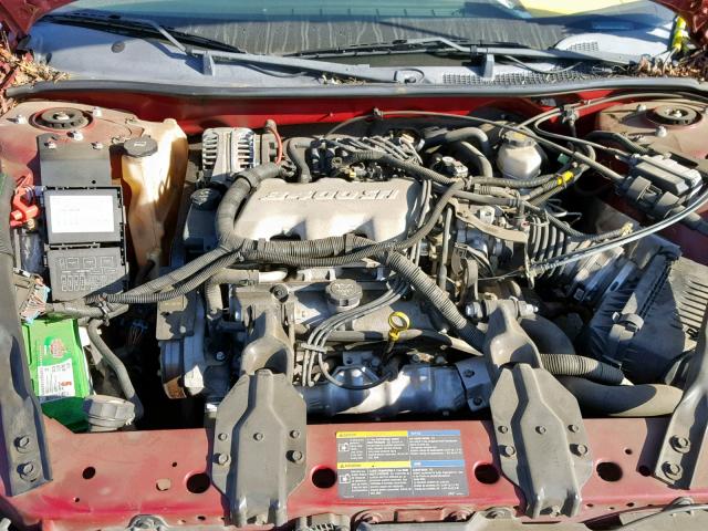 2G1WF52EX59176039 - 2005 CHEVROLET IMPALA BURGUNDY photo 7