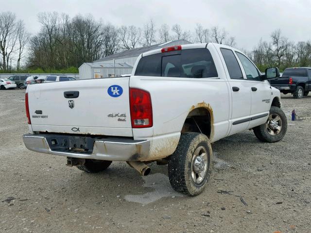 1D7KS28C06J123786 - 2006 DODGE RAM 2500 S WHITE photo 4