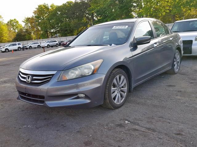 1HGCP3F80BA000182 - 2011 HONDA ACCORD EXL GRAY photo 2