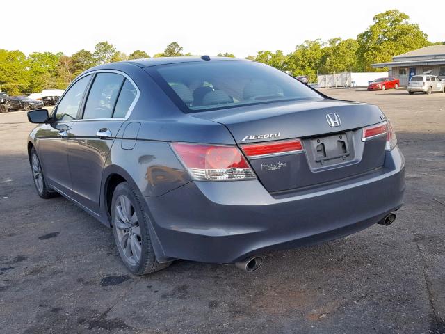 1HGCP3F80BA000182 - 2011 HONDA ACCORD EXL GRAY photo 3