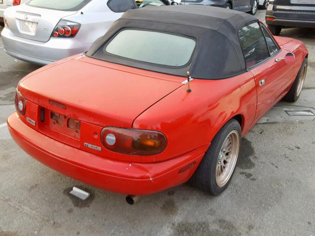 JM1NA3518L0158824 - 1990 MAZDA MX-5 MIATA RED photo 4