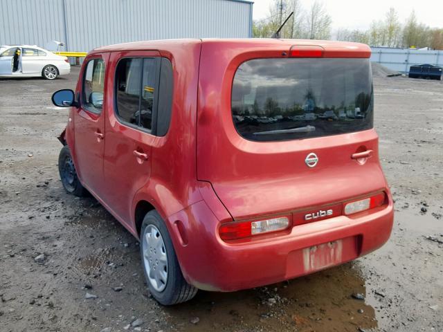 JN8AZ2KR8AT153618 - 2010 NISSAN CUBE BASE RED photo 3