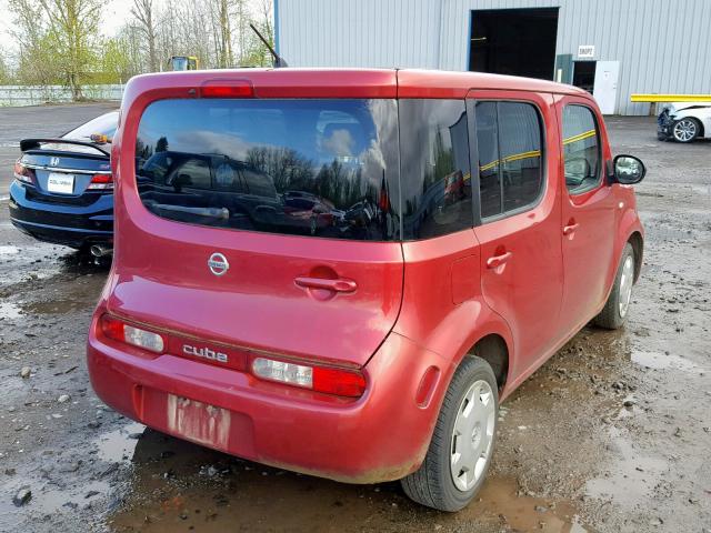 JN8AZ2KR8AT153618 - 2010 NISSAN CUBE BASE RED photo 4