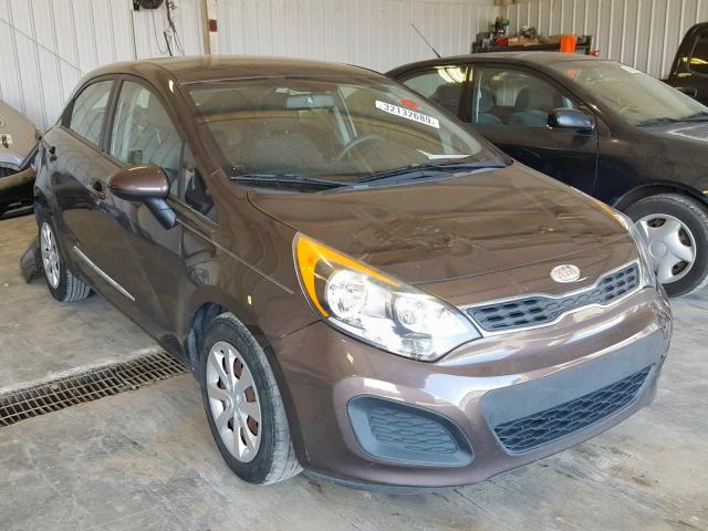 KNADN5A39C6010730 - 2012 KIA RIO EX BROWN photo 1