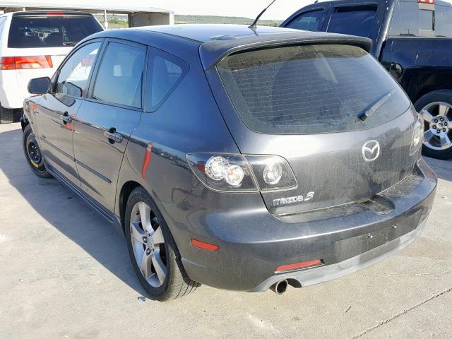 JM1BK343951323909 - 2005 MAZDA 3 HATCHBAC BLACK photo 3