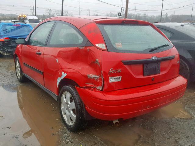 3FAFP31312R239985 - 2002 FORD FOCUS ZX3 RED photo 3