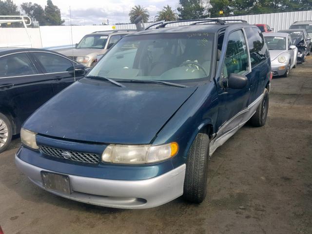 4N2ZN1116WD823827 - 1998 NISSAN QUEST XE GREEN photo 2