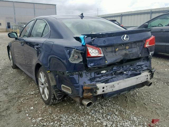 JTHCF5C24C5056275 - 2012 LEXUS IS 250 BLUE photo 3