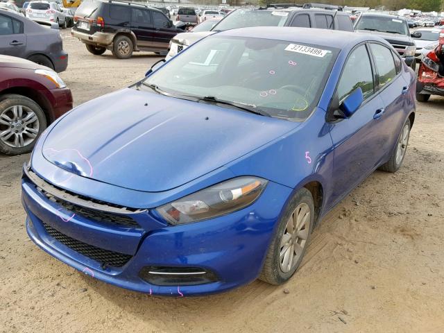 1C3CDFBB6ED824446 - 2014 DODGE DART SXT BLUE photo 2