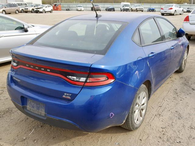 1C3CDFBB6ED824446 - 2014 DODGE DART SXT BLUE photo 4