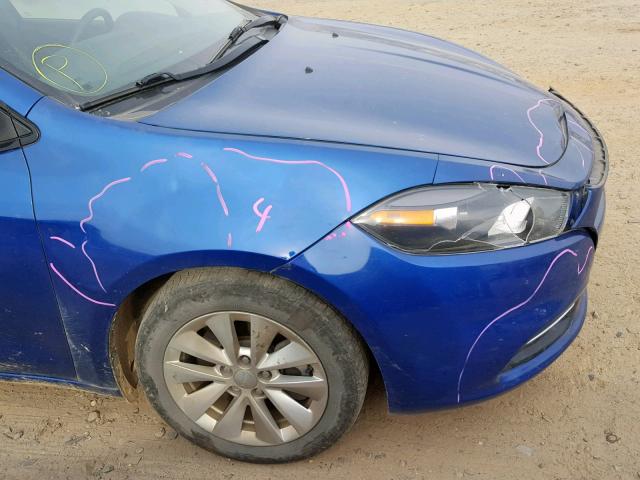 1C3CDFBB6ED824446 - 2014 DODGE DART SXT BLUE photo 9