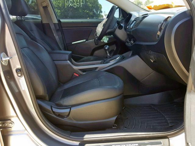 KNDPC3A68D7488802 - 2013 KIA SPORTAGE S GRAY photo 5