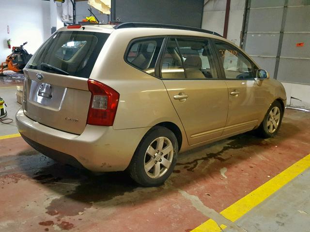 KNAFG526X87154655 - 2008 KIA RONDO LX GOLD photo 4