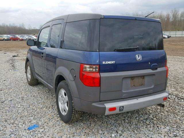 5J6YH28683L048990 - 2003 HONDA ELEMENT EX BLUE photo 3