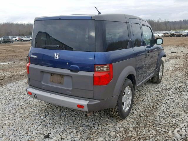 5J6YH28683L048990 - 2003 HONDA ELEMENT EX BLUE photo 4