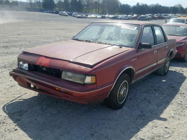 1G3AM55N6P6357927 - 1993 OLDSMOBILE CUTLASS CI RED photo 2