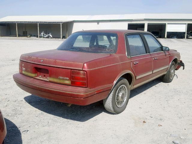 1G3AM55N6P6357927 - 1993 OLDSMOBILE CUTLASS CI RED photo 4