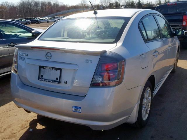 3N1AB6AP4BL624504 - 2011 NISSAN SENTRA 2.0 SILVER photo 4