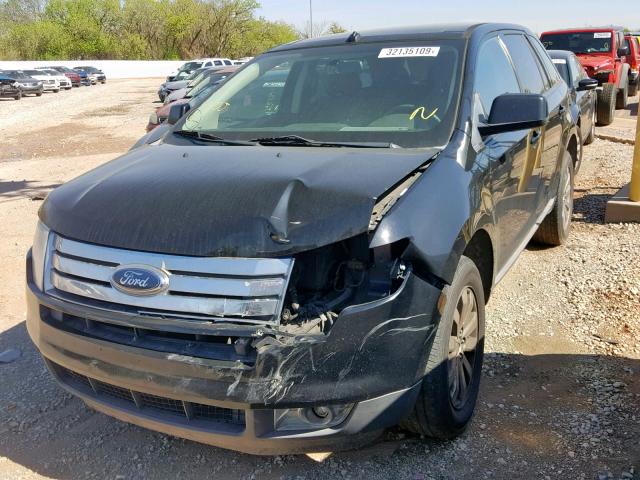 2FMDK38C18BA66963 - 2008 FORD EDGE SEL BLACK photo 2