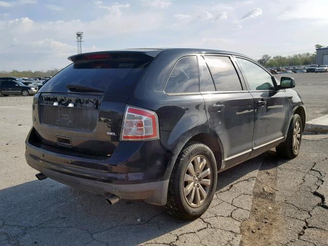 2FMDK38C18BA66963 - 2008 FORD EDGE SEL BLACK photo 4