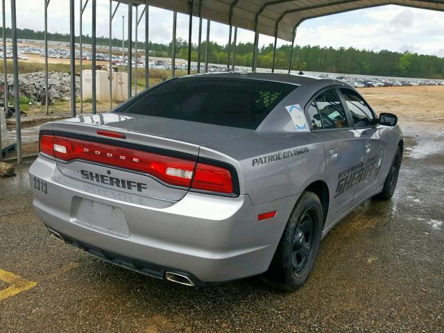 2C3CDXAT9DH694759 - 2013 DODGE CHARGER PO SILVER photo 4